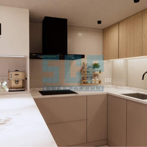 Cocina Moderna con Elegancia Natural