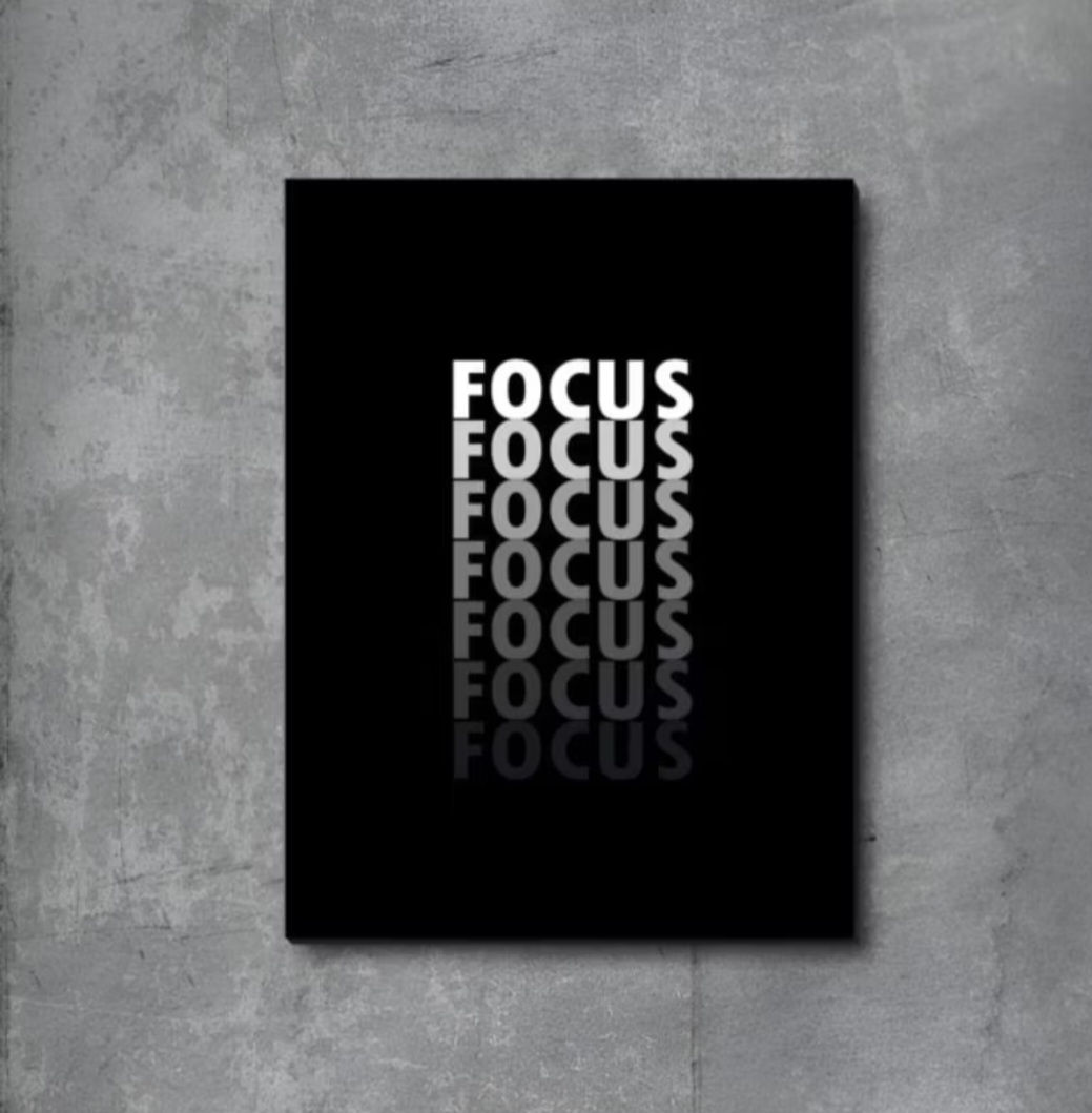 FOCUS"Handcrafted Motivational Wall Art