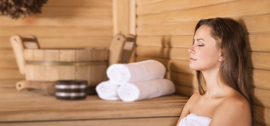 Woman in a Sauna