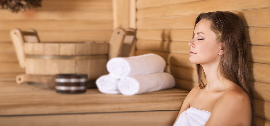 Woman in a Sauna