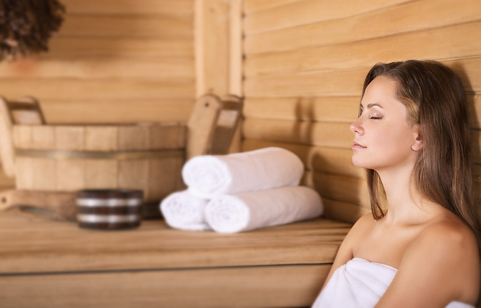 Woman in a Sauna
