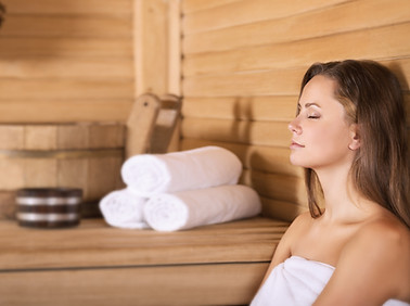 Woman in a Sauna