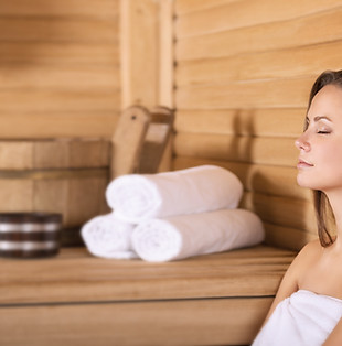 Woman in a Sauna