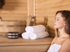 Woman in a Sauna