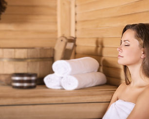 Woman in a Sauna