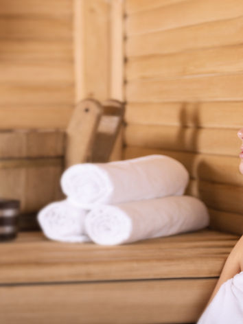 Woman in a Sauna