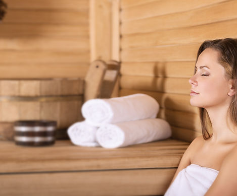 Woman in a Sauna