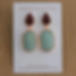 Brown Agate & Amazonite (mint) earrings