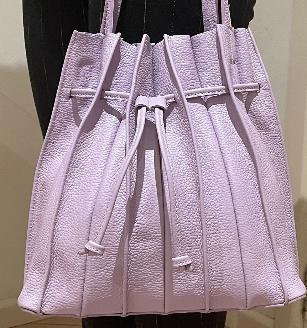 Thumbnail: Italian Bucket Leather Bag Lilac