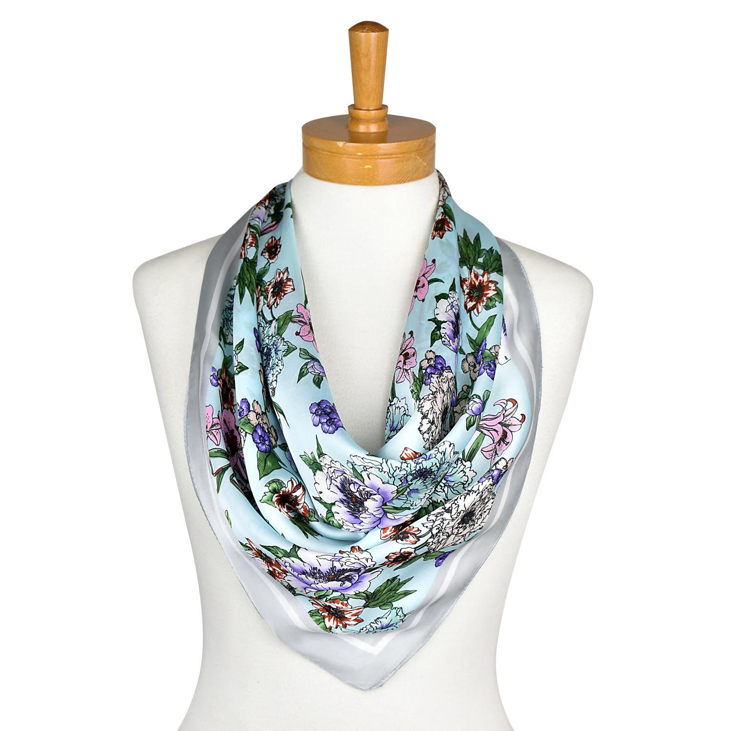 Silver: Floral Garden Scarf