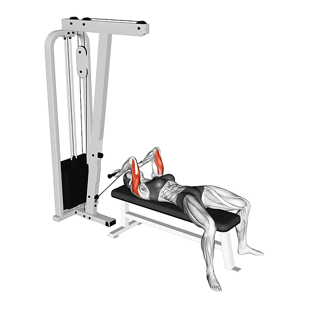 cable lying tricep extension