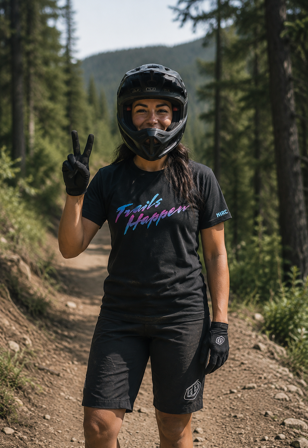 Mountain biker on the forest trail.png