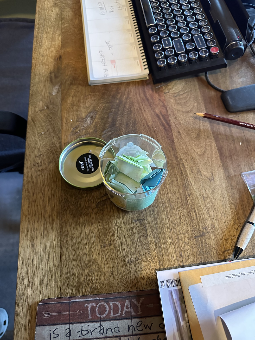 Folded sticky notes - What's In Your Jar - Thrive Detroit