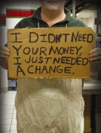 Panhandling Is a Two-way Street