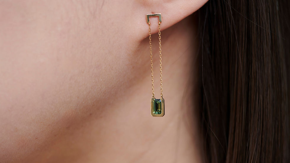 Thumbnail: Green Sapphire Earrings