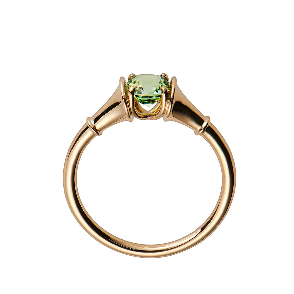 Thumbnail: Horn Cushion-cut Mint Garnet Ring