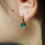 Thumbnail: Sugarloaf-cut Emerald Earrings