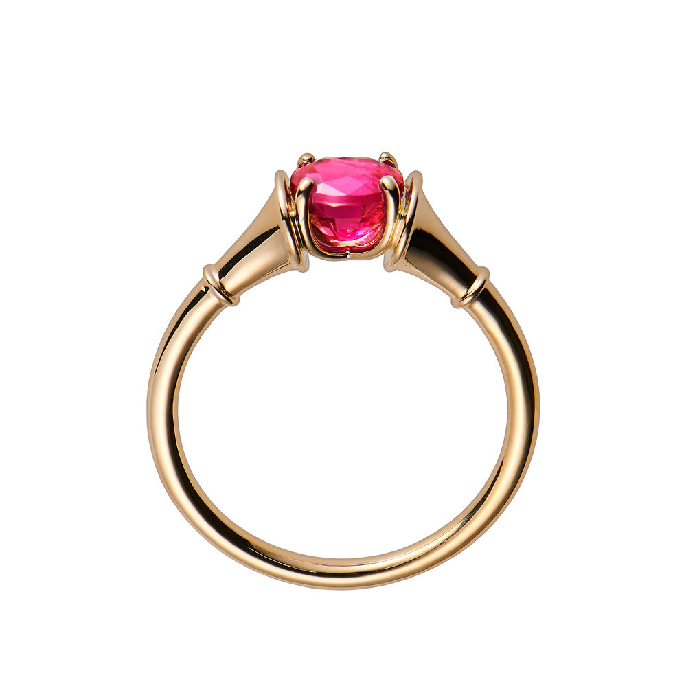 Thumbnail: Horn Oval-cut Ruby Ring