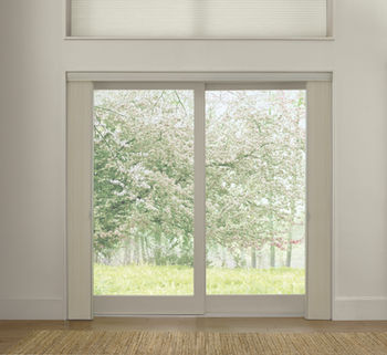 Hunter Douglas Applause Sliding Glass Door Honeycomb Shade Split Stack