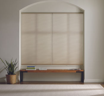 Hunter Douglas Applause Honeycomb Light Filtering shades with LiteRise controls