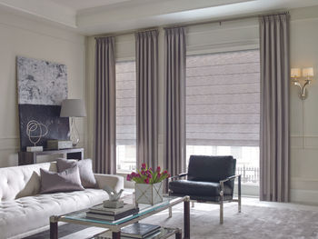 Living Room_Hunter Douglas Design Studio Roman Shades