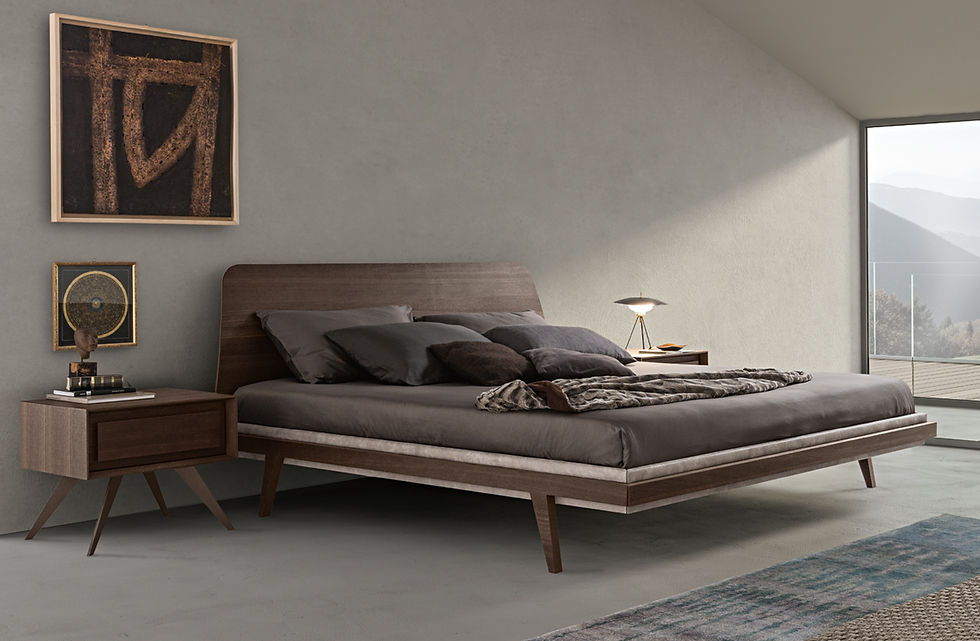 Poise Solid Wood Bed in 3 Wood Options and 2 Sizes