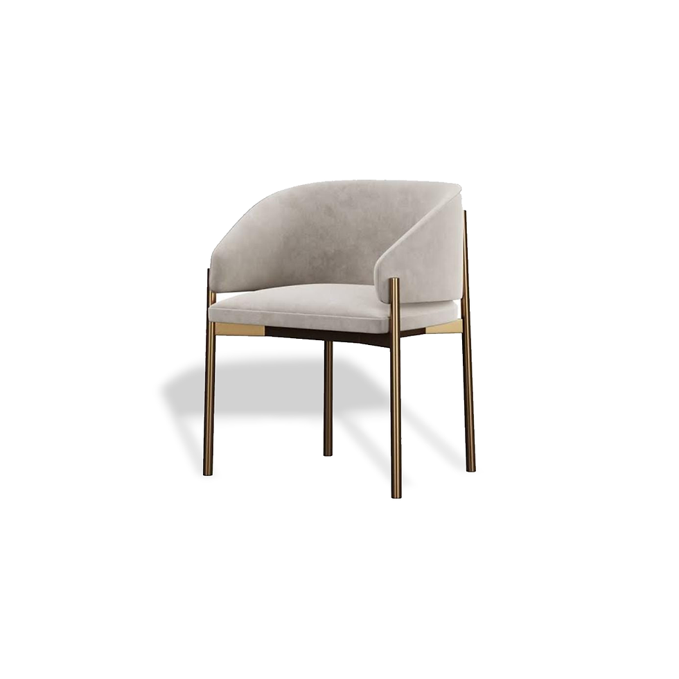 Carrey Chair in 2 Metal Options and 3 Upholstery Finishes