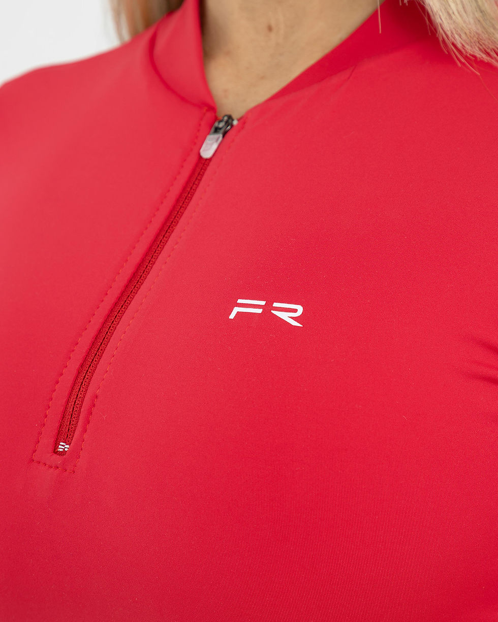 Miniatura: TOP MANGA LARGA ZIP ROJO SCARLET MATCH FIBER