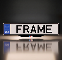 CAR PLATE — Plate - BMW M White