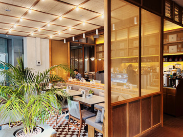 Ambient lighting within contemporary neighbourhood dining environment
