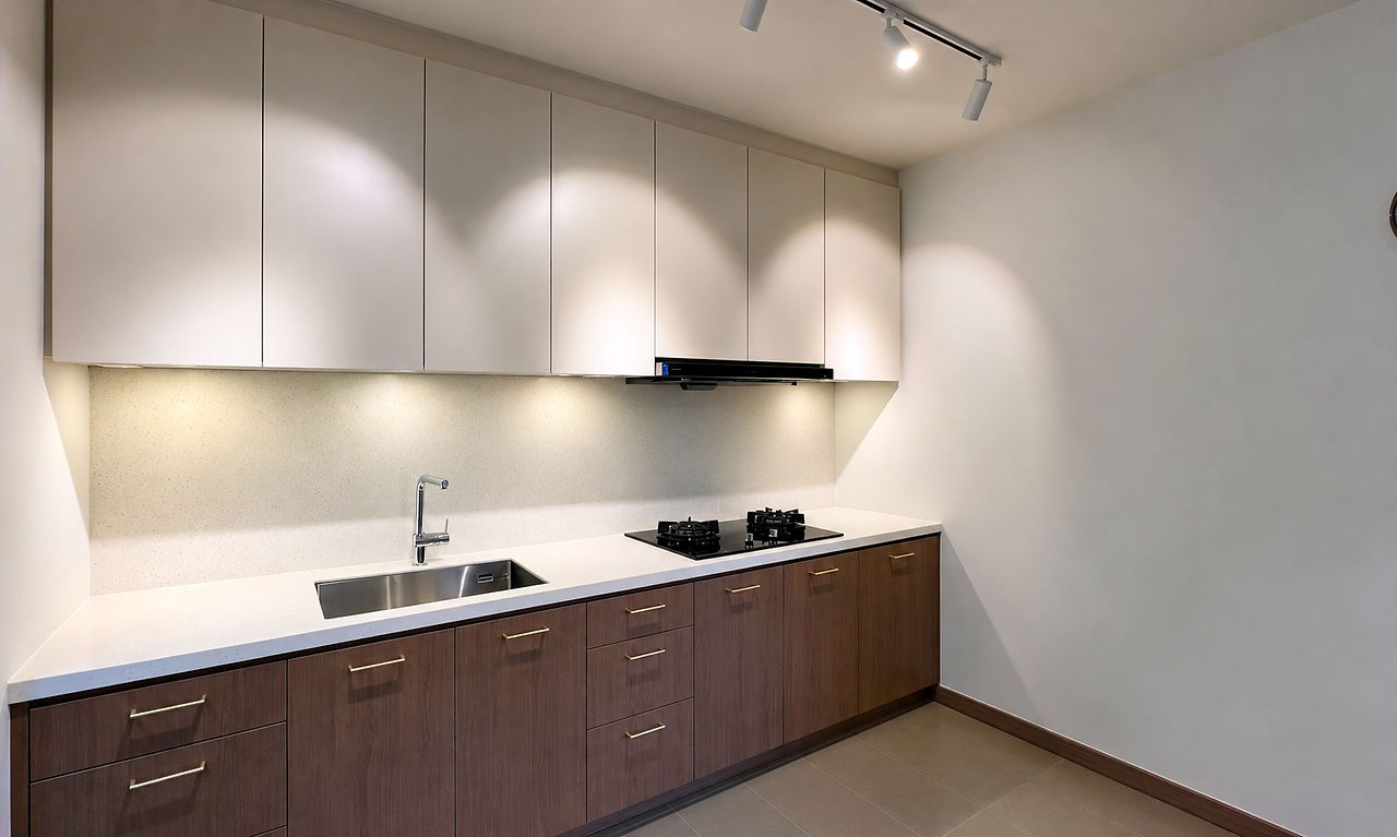 Contemporary kitchen featuring bespoke detailing and retro-inspired design accents