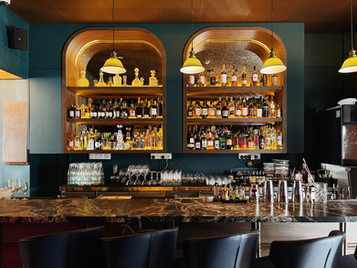 Vintage-inspired detailing integrated within contemporary hospitality environment