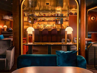 Jigger & Pony award-winning cocktail bar interior at Amara Hotel Singapore