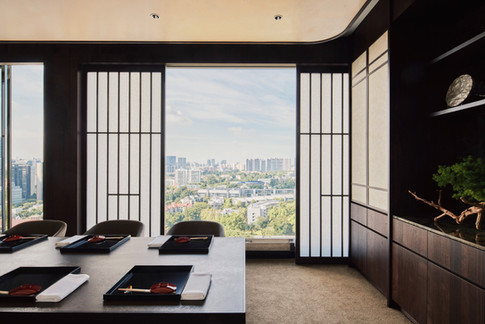 Intimate private dining atmosphere within Zeniya Singapore