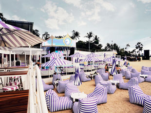 Tipsy Unicorn contemporary beach club destination at Sentosa Singapore