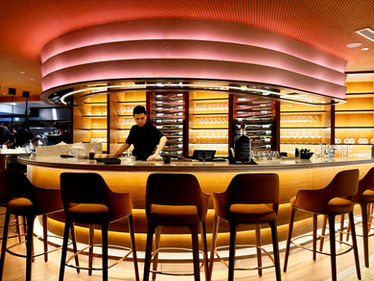 Custom bar counter design for Temper Wine Room & Lounge in Singapore