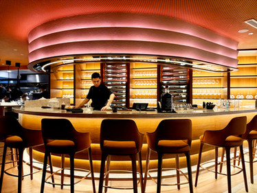Custom bar counter design for Temper Wine Room & Lounge in Singapore