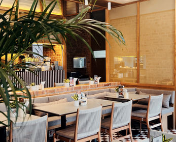 Contemporary all-day dining environment at Prive Holland Village