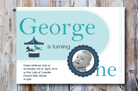 Fairground birthday invitation
