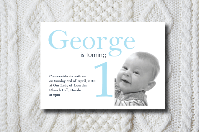 One - birthday invitation