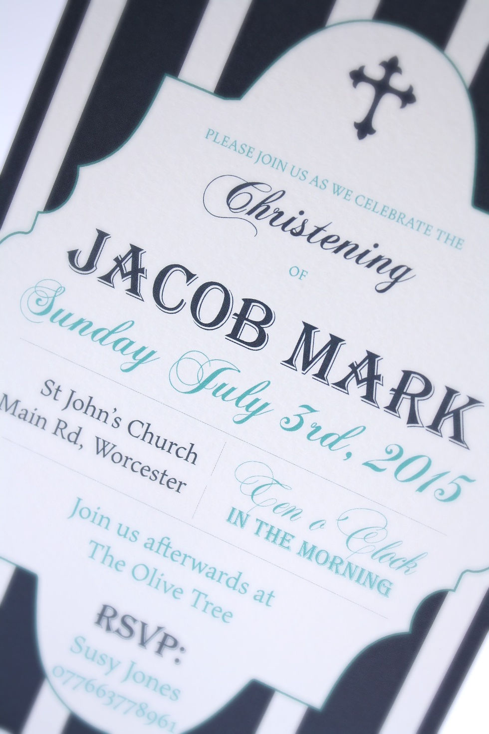 Jacob Christening invitation