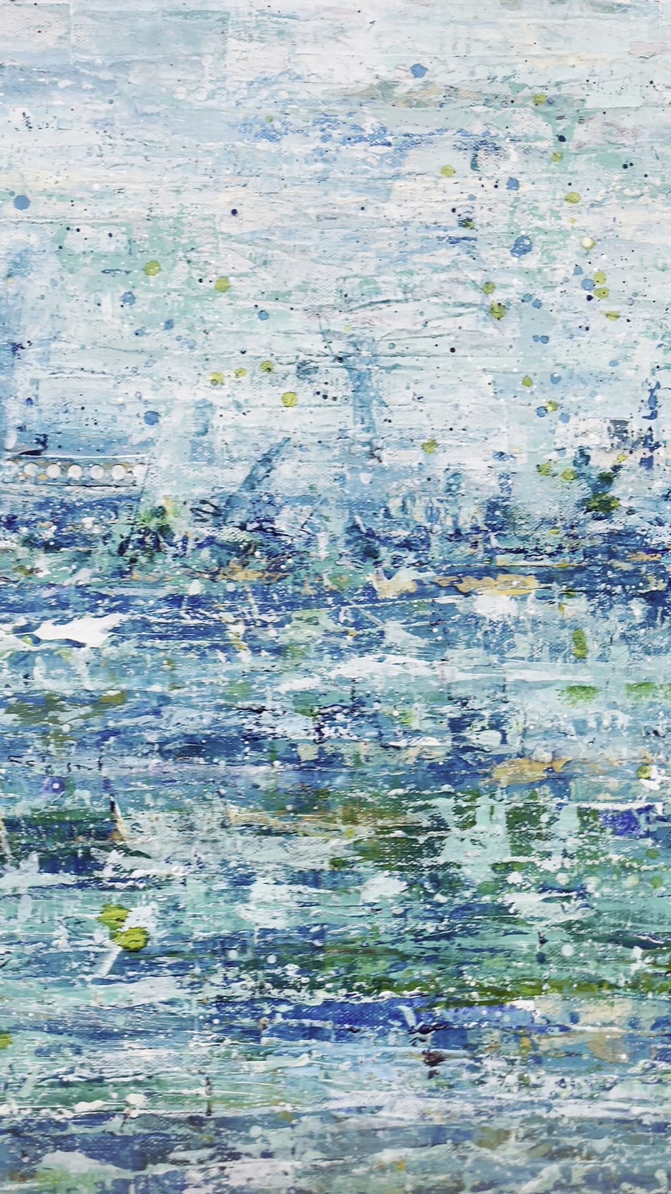 Thumbnail: Orchestrated Blues | Abstract Landscape | 20”x 20”
