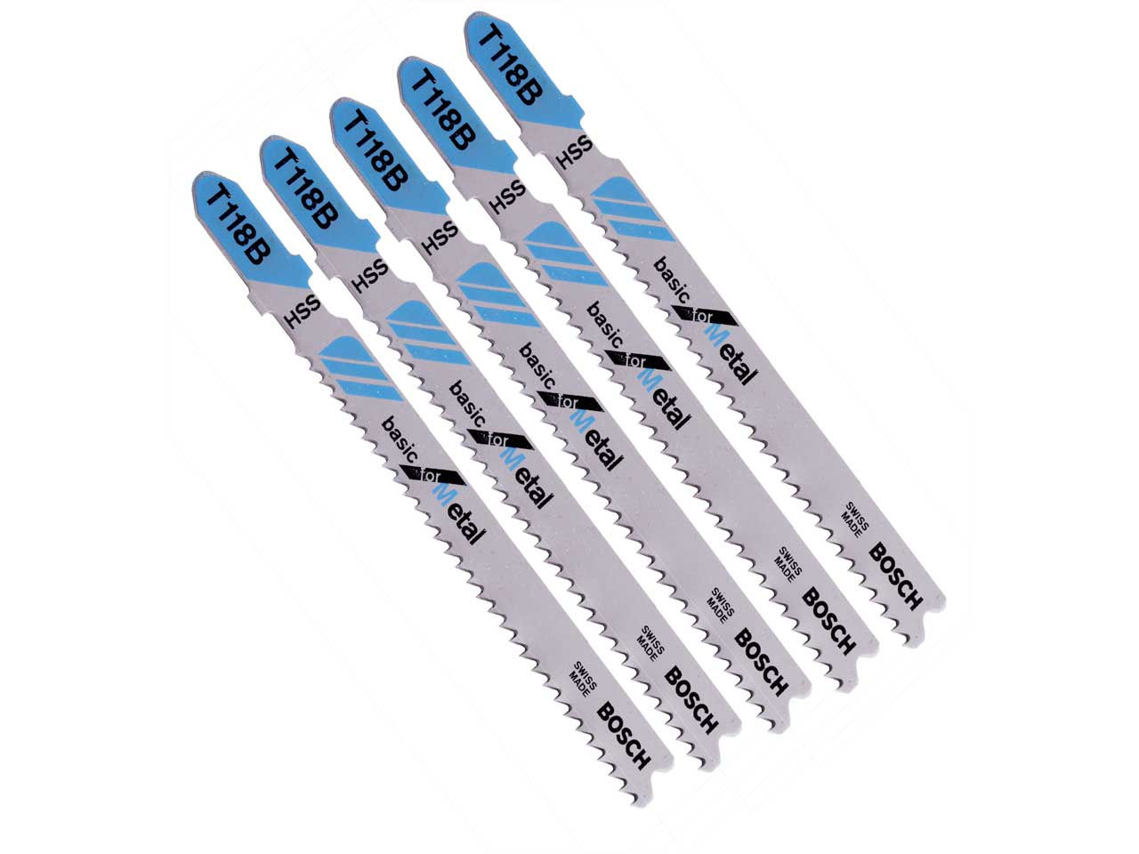 Bosch 11-14 TPI Basic for Metal T-Shank Jig Saw Blades (T118B) Front View