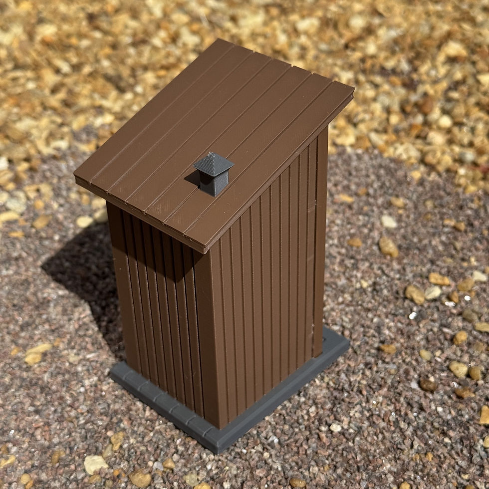 Thumbnail: Outhouse with Star Door - Signature Series - G Scale - Brown