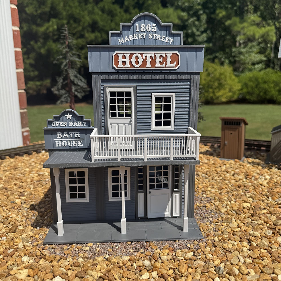 Thumbnail: Old West Hotel - Market Street - G Scale - Dusty Blue