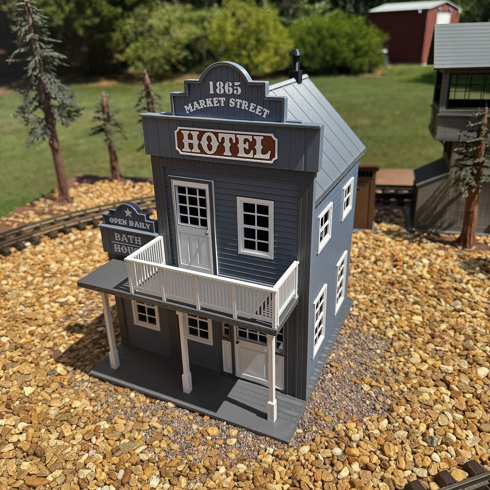 Thumbnail: Old West Hotel - Market Street - G Scale - Dusty Blue