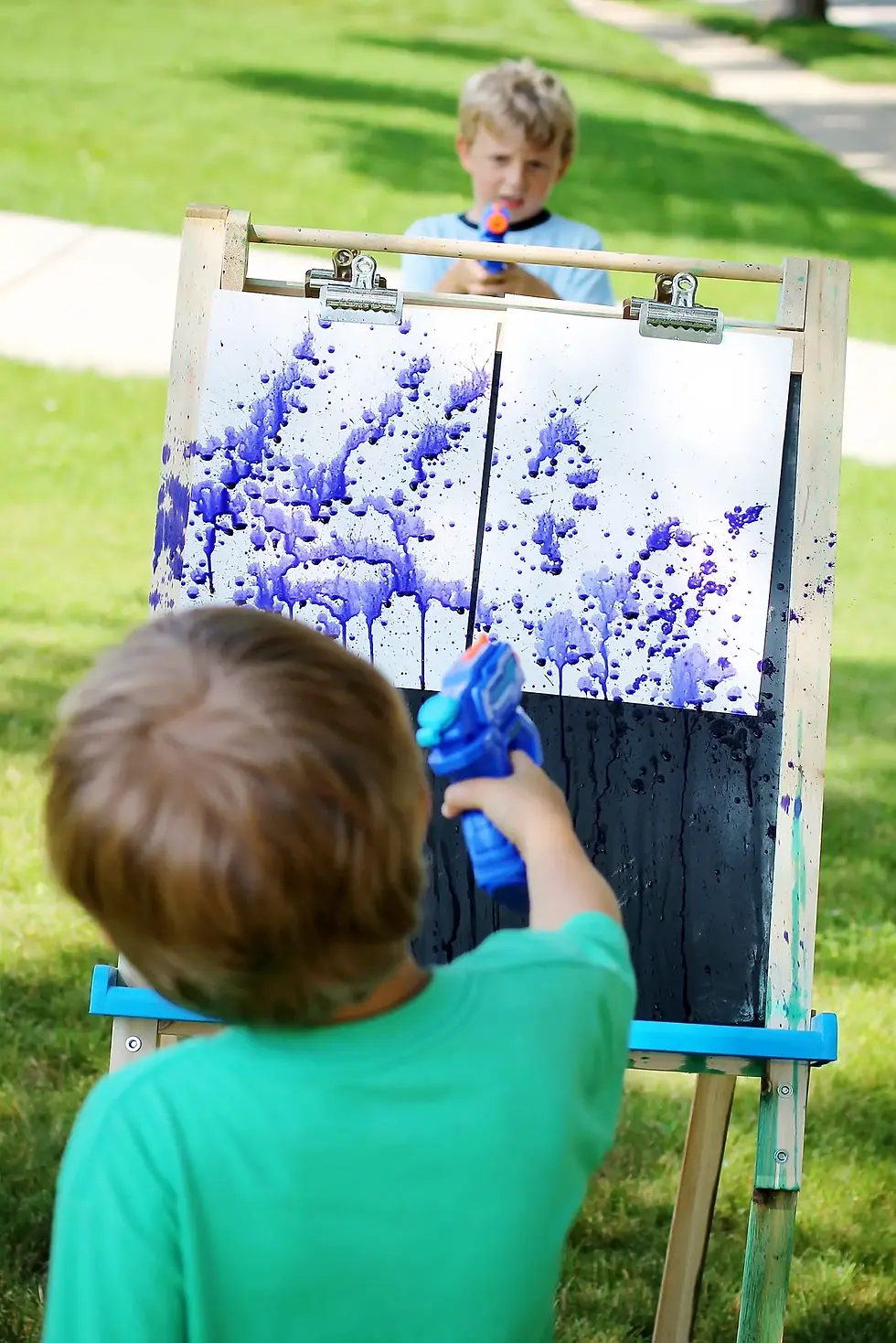 Squirt Gun Painting Fun & Easy Art & Craft Ideas for Children by Charlotte & Lime Wall Art Prints