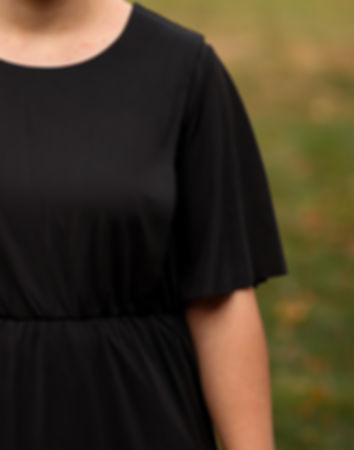 Martha - Black (Cape Dress)