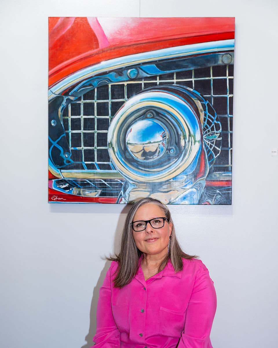 Shan Fannin with 1956 Thunderbird Dagmar