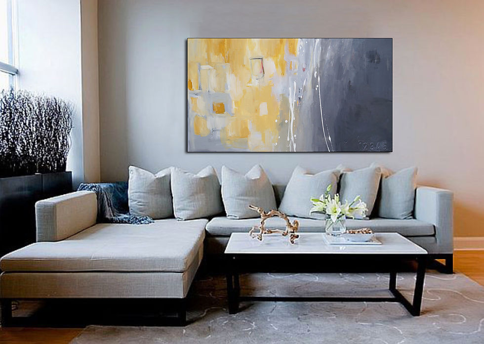Thumbnail: 50 Shades of Gray & Yellow, Giclee Print